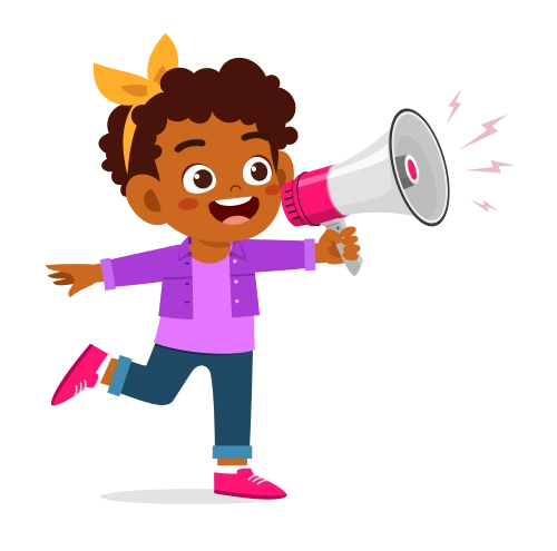 Child with megaphone